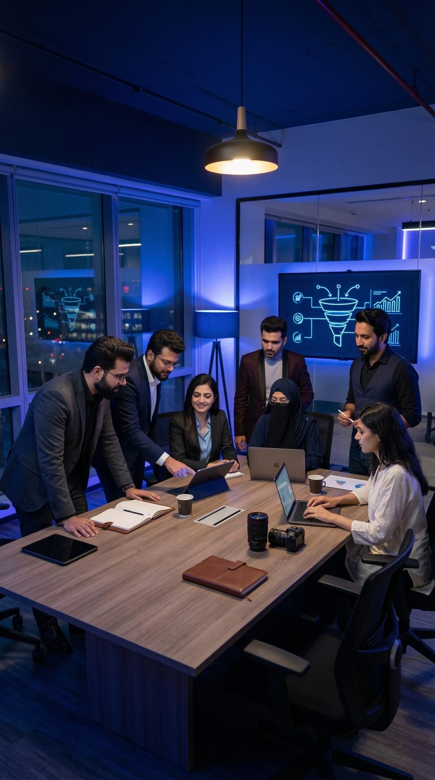 Smrimoo team collaborating in a modern workspace